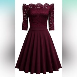 LIKE NEW MISSMAY Floral Lace Maroon/Burgundy/Wine Short Cocktail Dress